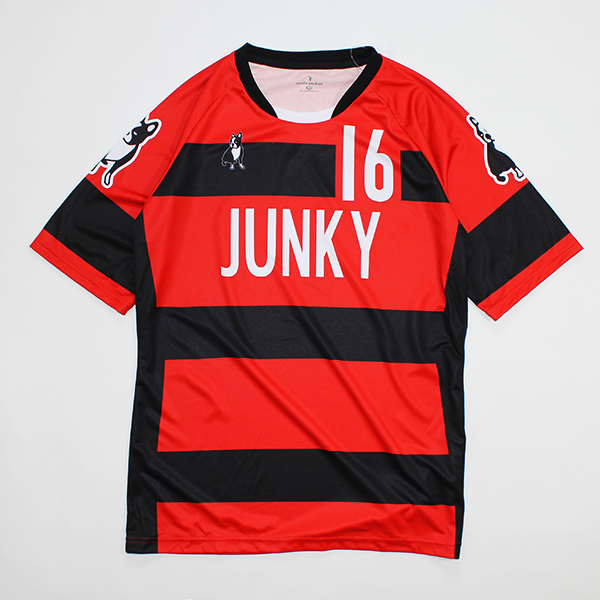 サッカージャンキー （SoccerJunky） 昇華ゲームシャツ スリムシルエット TSS157 カスタムオーダー サッカーユニフォーム のメイコースポーツ